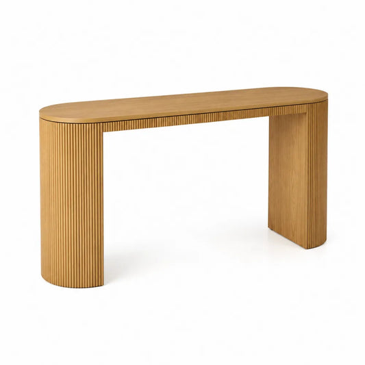 Konsolentisch Holz 120cm Eiche Hellbraun
