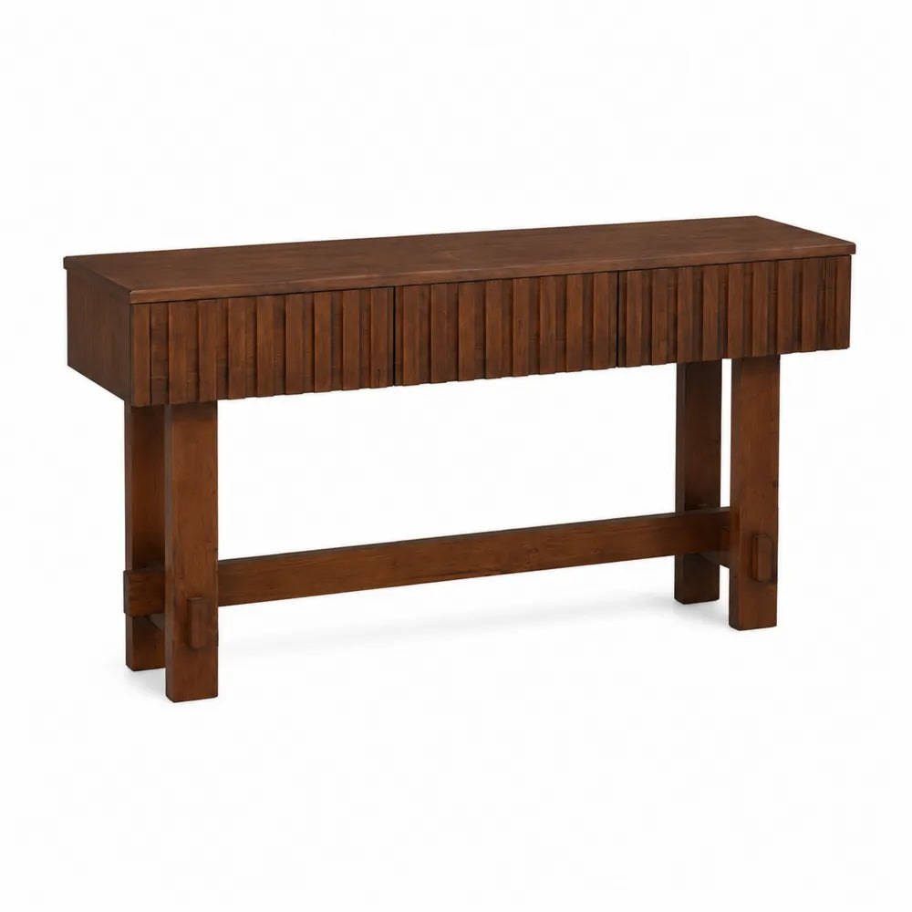 Holz Konsolentisch Braun 120x40x80 cm